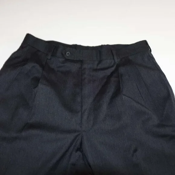 Jos. A. Bank Men's 2 Button Suit Size 41 Regular 32 x 29 Charcoal Gray 100% Wool